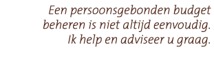 persoonsgebonden budget